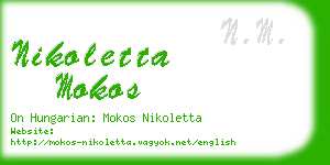 nikoletta mokos business card